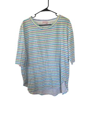 Fresh Produce Promenade Multicolor Stripe Catalina Top Size XXL